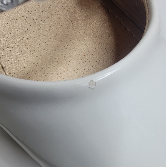 Elegant White Kids Shoes with Pearl Strap - Picture 5 of 12